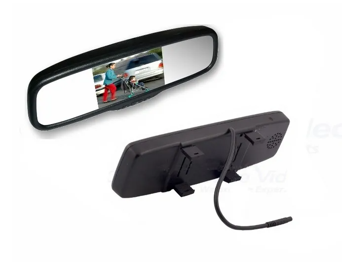 Mongoose 5-inch clip-on rearview mirror monitor for car reverse camera installation