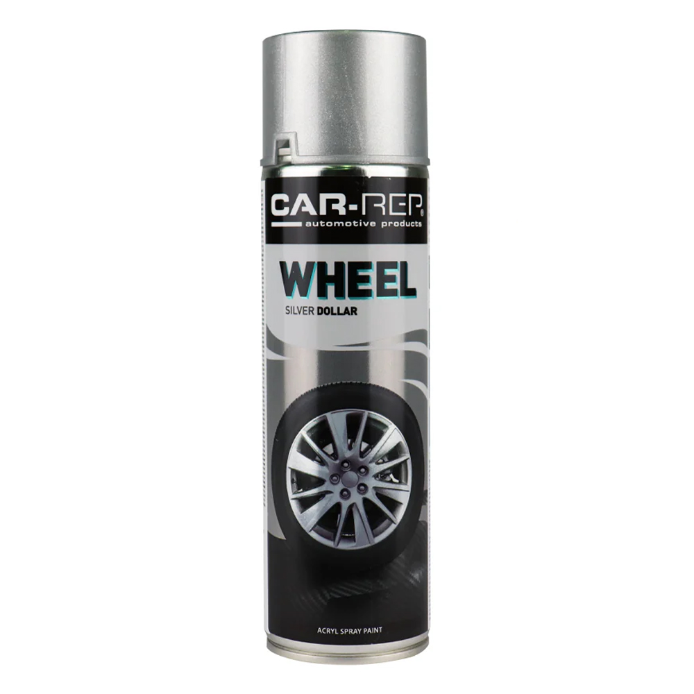 CAR-REP AEROSOL WHEEL PAINT SILVER ACRYL 500ML