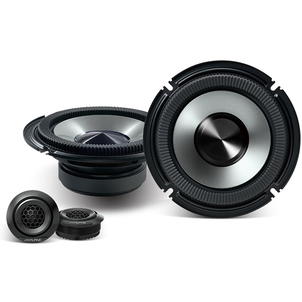 ALPINE BRV-S65C BASSREV-SERIES 2 6.5" COMPONENT SPEAKER 100W RMS 2-WAY